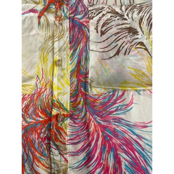 CAbi #385 Feather Tunic Top silk Blouse Small - Picture 4 of 5